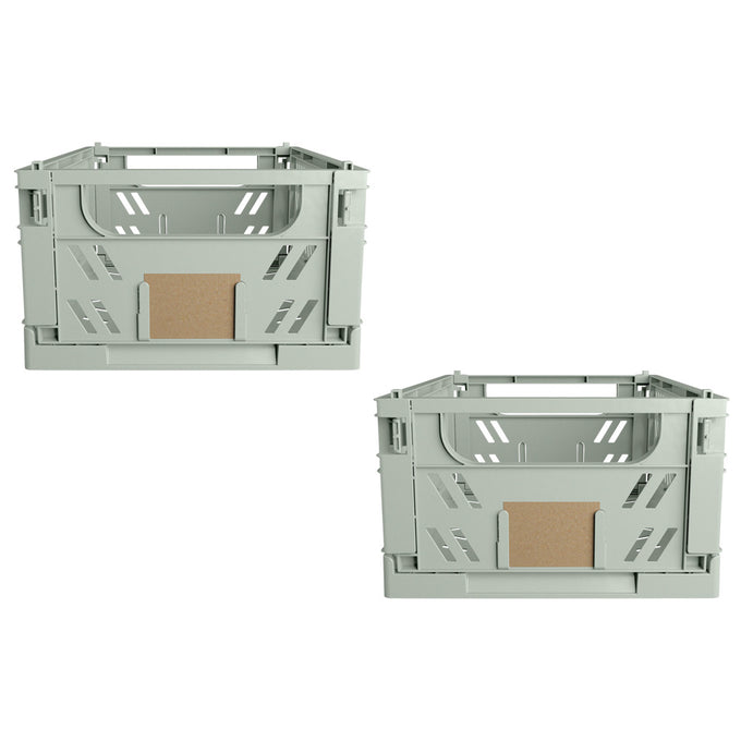 image of DAY Storage Box Foldable 2Pcs Set 17 x 12.5 x 7cm Mint Green