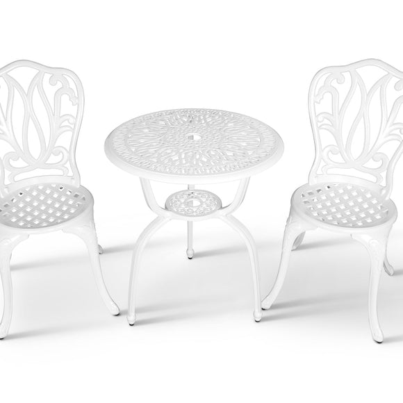 Anray 2 Seater Lisa Patio Set  White in Outdoor Furniture Sets