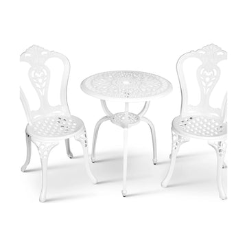 Anray 2 Seater Victoria Patio Set White - image 01