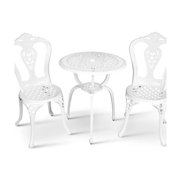 Anray 2 Seater Victoria Patio Set White - image 01