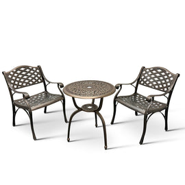 Anray 2 Seater Lattice Patio Set Copper in Outdoor Furniture Sets