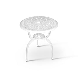 Anray Elizabeth Aluminium Table 60Cm White in Outdoor Tables