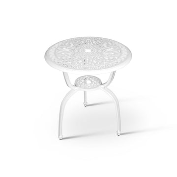Anray Elizabeth Aluminium Table 60Cm White in Outdoor Tables