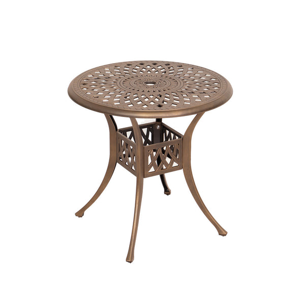 Anray Lattice Aluminium Table 78Cm Round Copper in Outdoor Tables