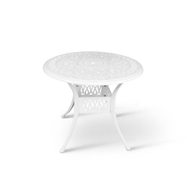 Anray Elizabeth Aluminium Table 90Cm Round White in Outdoor Tables