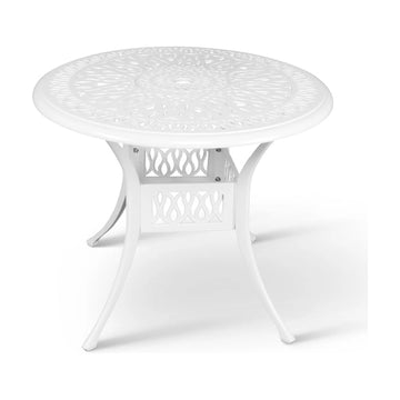 Anray Elizabeth Aluminium Table 90Cm Round White - image 01