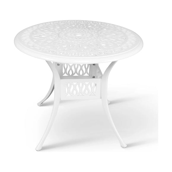 Anray Elizabeth Aluminium Table 90Cm Round White - image 01