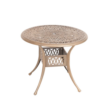 Anray Elizabeth Aluminium Table 90Cm Round Copper in Outdoor Tables