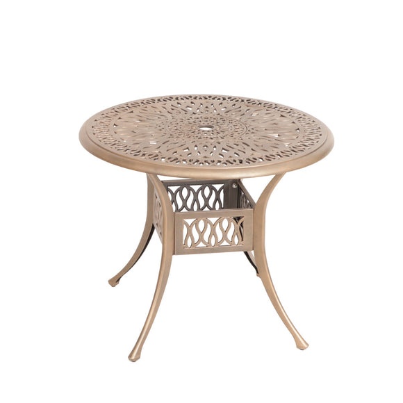Anray Elizabeth Aluminium Table 90Cm Round Copper in Outdoor Tables