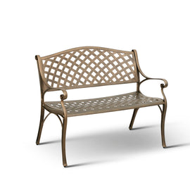 Anray Lattice Aluminium Bench Copper in Outdoor Benches