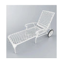 Anray Aluminium Pool Lounger White - image 02