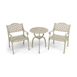 Anray 2 Seater Lattice with 60cm Patio Table Set- Sand Beige - image 01