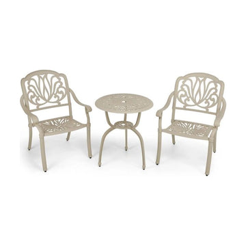 Anray 2 Seater Protea with 60cm Patio Table Set - Sand Beige - image 01