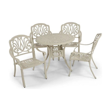 Anray 4 Seater Protea with 90cm Patio Table Set ROUND - Sand Beige - image 01