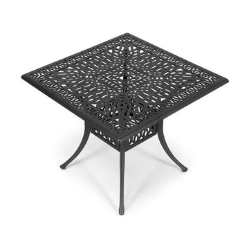 Anray Aluminium 90cm SQUARE Table - Black - image 01