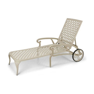 Anray Aluminium Pool Lounger - Sand Beige - image 01