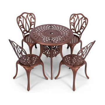 Anray 4 Seater Lisa with 78cm Patio Table Set ROUND - Copper - image 01