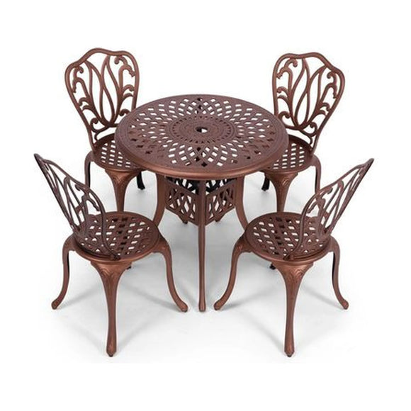 Anray 4 Seater Lisa with 78cm Patio Table Set ROUND - Copper - image 01