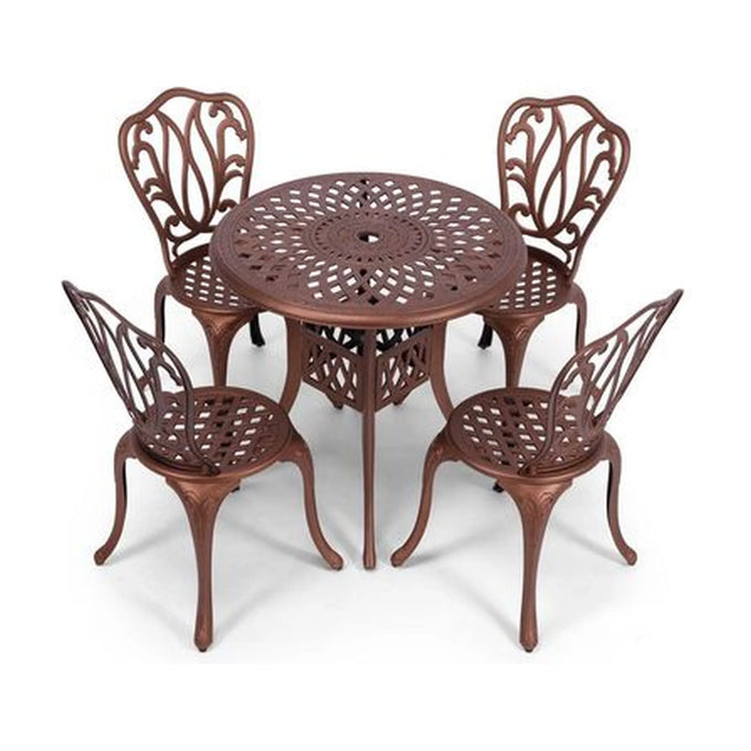 Anray 4 Seater Lisa with 78cm Patio Table Set ROUND - Copper - image 01