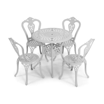 Anray 4 Seater Victoria with 78cm Patio Table Set ROUND - White - image 01