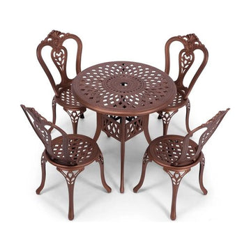 Anray 4 Seater Victoria with 78cm Patio Table Set ROUND - Copper - image 01