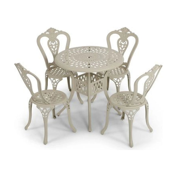 Anray 4 Seater Victoria with 78cm Patio Table Set ROUND - Sand Beige - image 01