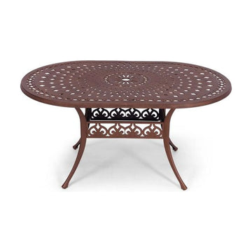 Anray Aluminium 150cm x 96cm OVAL Table - Copper - image 01