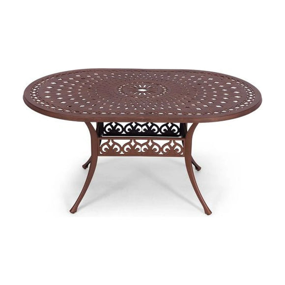 Anray Aluminium 150cm x 96cm OVAL Table - Copper - image 01