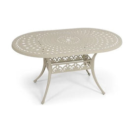 Anray Aluminium 150cm x 96cm OVAL Table - Sand Beige - image 01