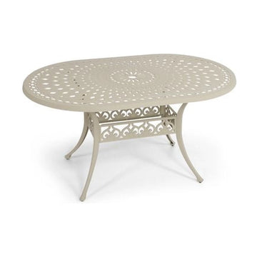Anray Aluminium 150cm x 96cm OVAL Table - Sand Beige - image 01