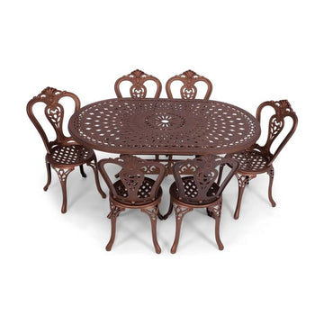 Anray 6 Seater Victoria with 150cm x 96cm Patio Table Set OVAL - Copper - image 01