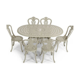 Anray 6 Seater Victoria with 150cm x 96cm Patio Table Set OVAL - Sand - image 01