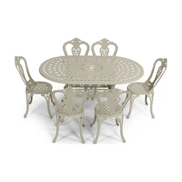 Anray 6 Seater Victoria with 150cm x 96cm Patio Table Set OVAL - Sand - image 01