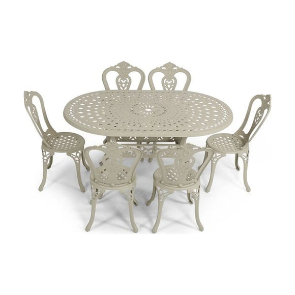 Anray 6 Seater Victoria with 150cm x 96cm Patio Table Set OVAL - Sand - image 01