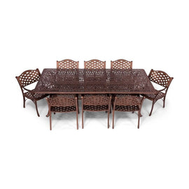 Anray 8 Seater Lattice with 240cm x 110cm Patio Table Set RECTANGLE - image 02