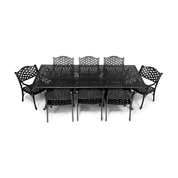 Anray 8 Seater Lattice with 240cm x 110cm Patio Table Set RECTANGLE - image 03