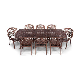 Anray 8 Seater Protea with 240cm x 110cm Patio Table Set RECTANGLE - Copper - image 01