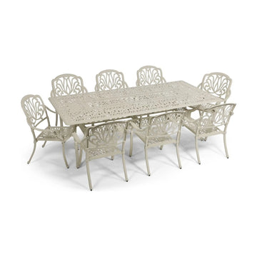 Anray 8 Seater Protea with 240cm x 110cm Patio Table Set RECTANGLE Sand - image 01