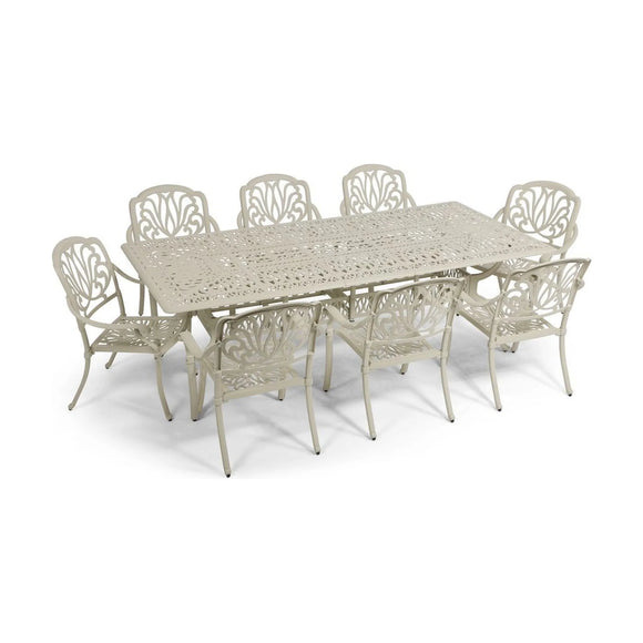 Anray 8 Seater Protea with 240cm x 110cm Patio Table Set RECTANGLE Sand - image 01