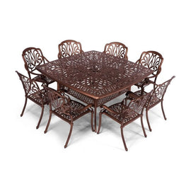 Anray 8 Seater Protea with 164cm x 164cm Patio Table Set SQUARE - Copper - image 01