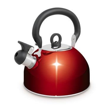 image of Campfire Whistling Kettle Stainless Steel 4L Red