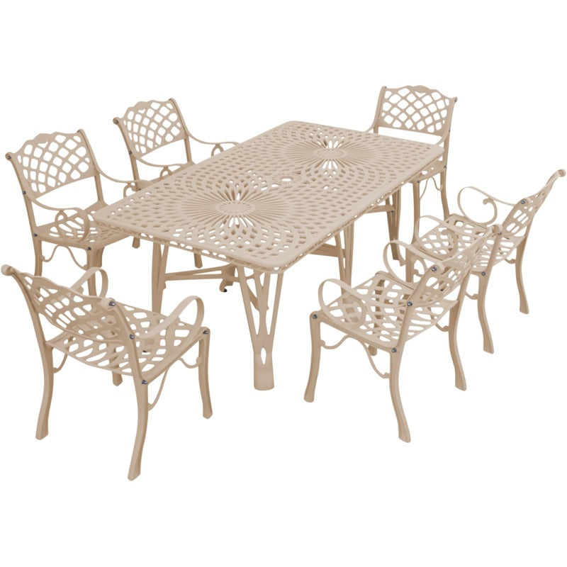 Club Patio Set 7Pc Bge Sand