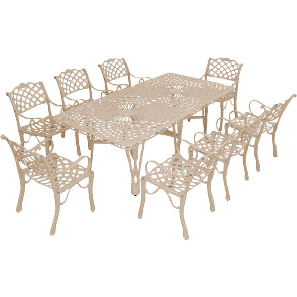 Club Patio Set 9Pc Bge Sand