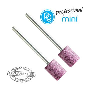 PG Ruby Grinding Stones 10 x 12mm Cylindrical Shank 3mm 2 Piece - image 01