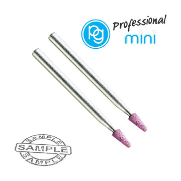PG Ruby Grinding Stones 3 x 8mm Cone Shank 2.35mm 2 Piece - image 01