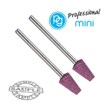 PG Ruby Grinding Stones 8 x 12mm Cone Shank 3mm 2 Piece - image 01