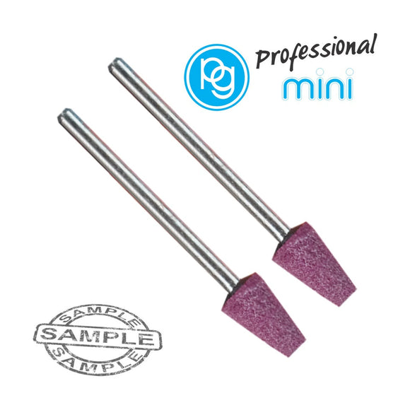 PG Ruby Grinding Stones 8 x 12mm Cone Shank 3mm 2 Piece - image 01