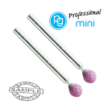 PG Ruby Grinding Stones 6mm Ball Shank 3mm 2 Piece - image 01