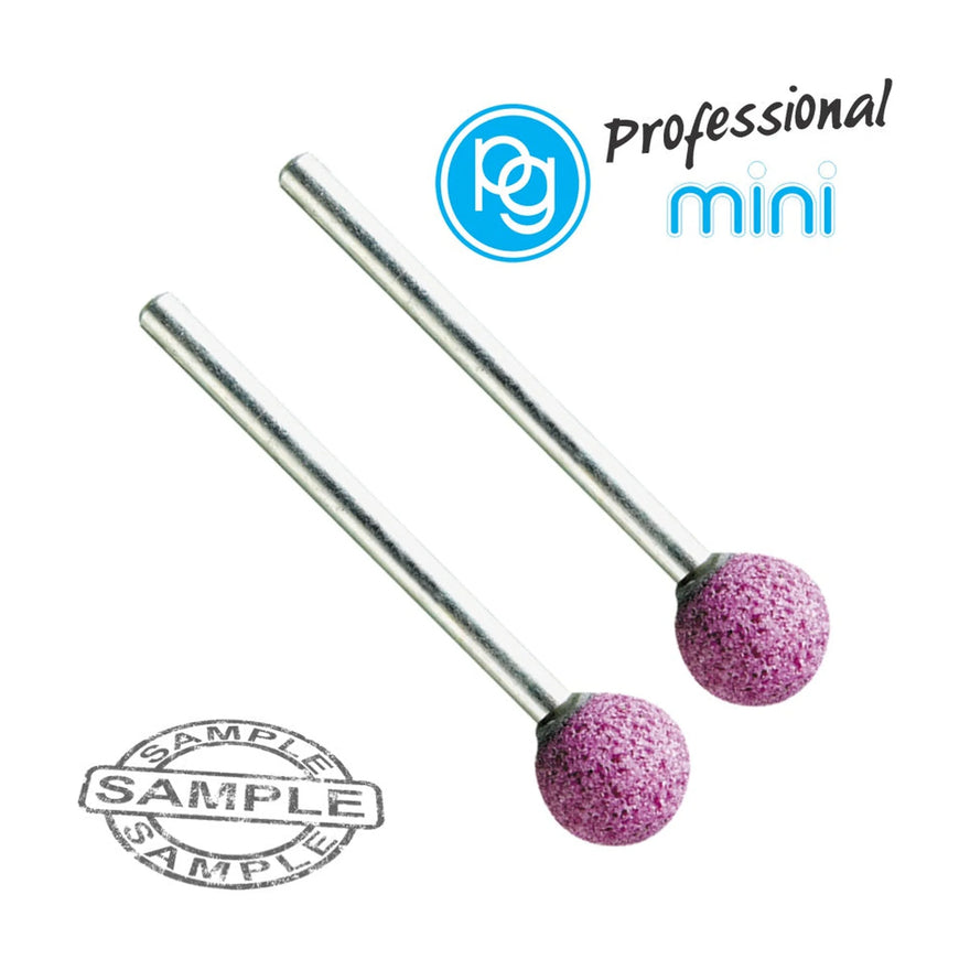 PG Ruby Gringing Stones 10mm Ball Shank 3mm 2 Piece - image 01