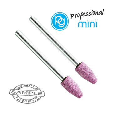 PG Ruby Grinding Stones 6 x 12mm Cyl/Cone Shank 3mm 2 Piece - image 01